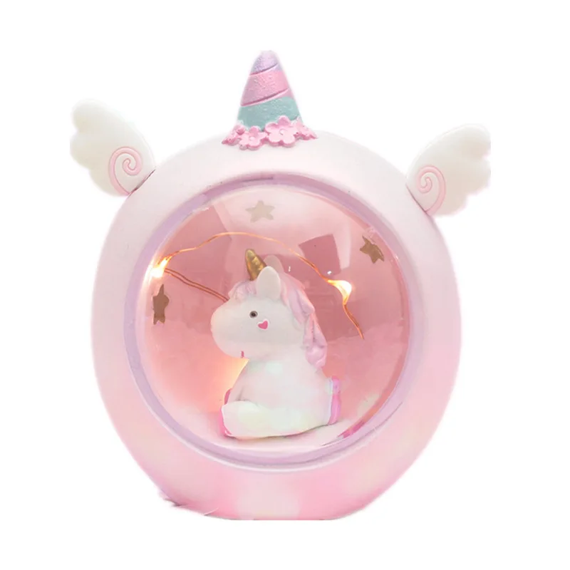 

Cartoon Round Night Light LED Battery Night Light Child Baby Room Desktop Decoration Decoration Lamp Gift Small New