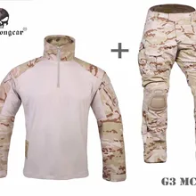 Военная страйкбол BDU боевая униформа EMERSON тактическая Gen3 рубашка и брюки наколенники Мультикам Arid MCAD EM9255 EM7042