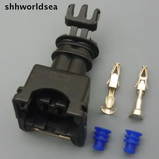 

shhworldsea 50Kit 2 Way 2 PIN 3.5MM Car Fuel Injector Socket Plug DURITE MULTIPLE CONNECTORS JUNIOR POWER TIMER JPT CONNECTOR