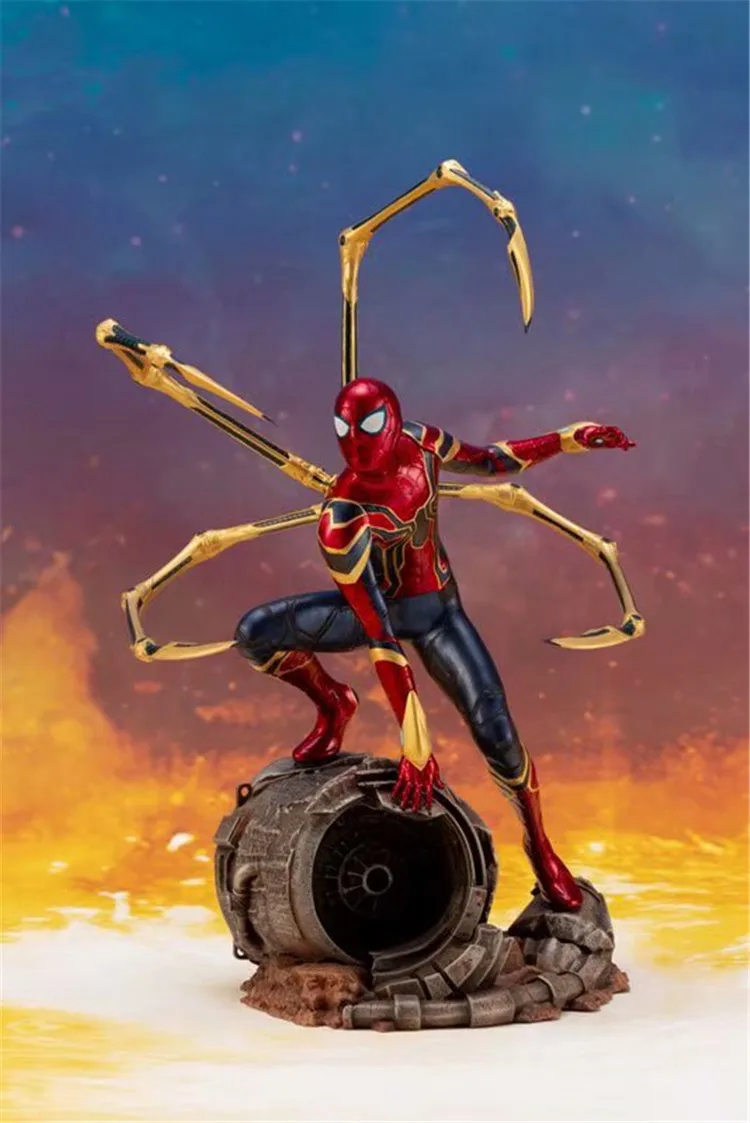 Marvel Мстители ARTFX + война бесконечности Железный Человек-паук фигурка супергероя