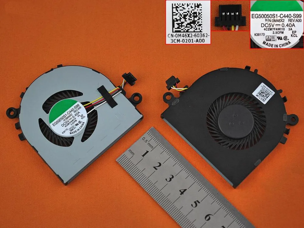 Новый охлаждающий вентилятор для ноутбука DELL Chromebook 11 оригинальный PN EG50050S1 C440 S99