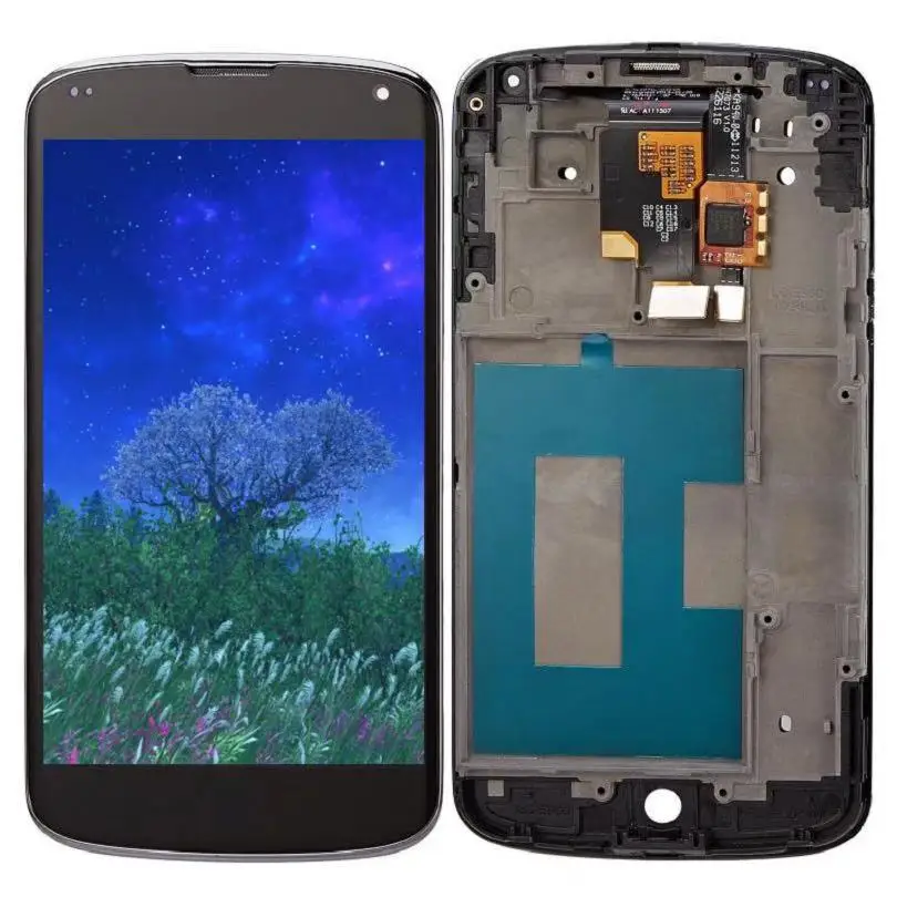 

Black 4.7" For LG E960 Google Nexus 4 E960 LCD Touch Screen with Digitizer Assembly With Frame Free Shipping for lg e960 lcd