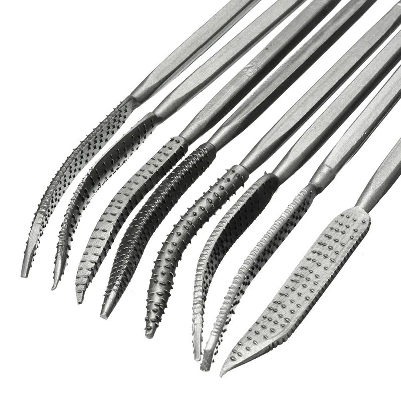 8 шт. набор 200 мм ремесла Riffler Rifler дерево Rasp файл двойной конец грубой +