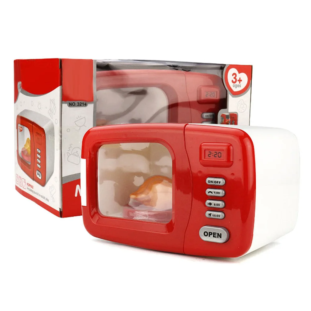 Мини бытовые ролевые игры кухонные детские игрушки пылесос плита развивающие игрушки набор M09 - Цвет: Microwave oven