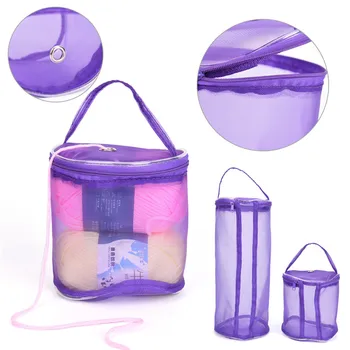 

Hand Weaving Tools Organizer Hollow DIY Hand Weaving Yarn Bag Crochet Thread Storage Mesh Holder Mesh Sewing Kit Bag