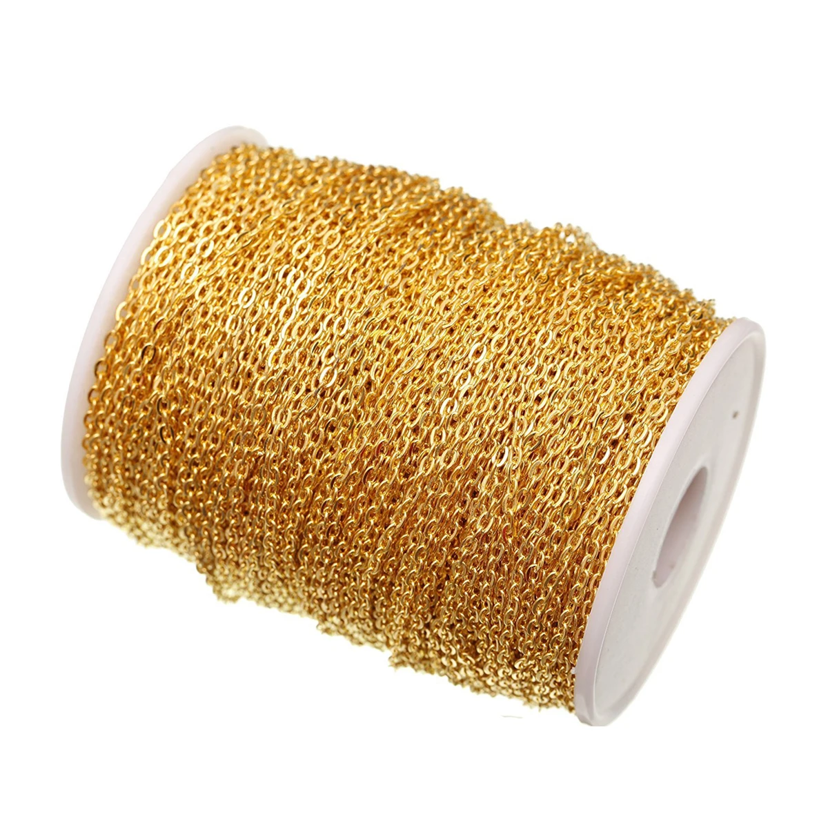 5m Golden/Silver/Copper/Bronze Plated Necklace Cable Link Iron Metal Chain Findings Brass Bulk for DIY Jewelry Making Materials