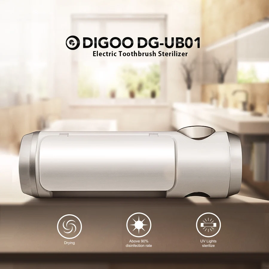 Digoo DG-UB01 УФ-светильник стерилизатор для зубных щеток Ультрафиолетовый Антибактериальный очиститель зубных щеток USB Перезаряжаемый держатель для зубных щеток