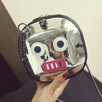 

2020 small bags and small package tide robot personality new bright color handbag chain bag