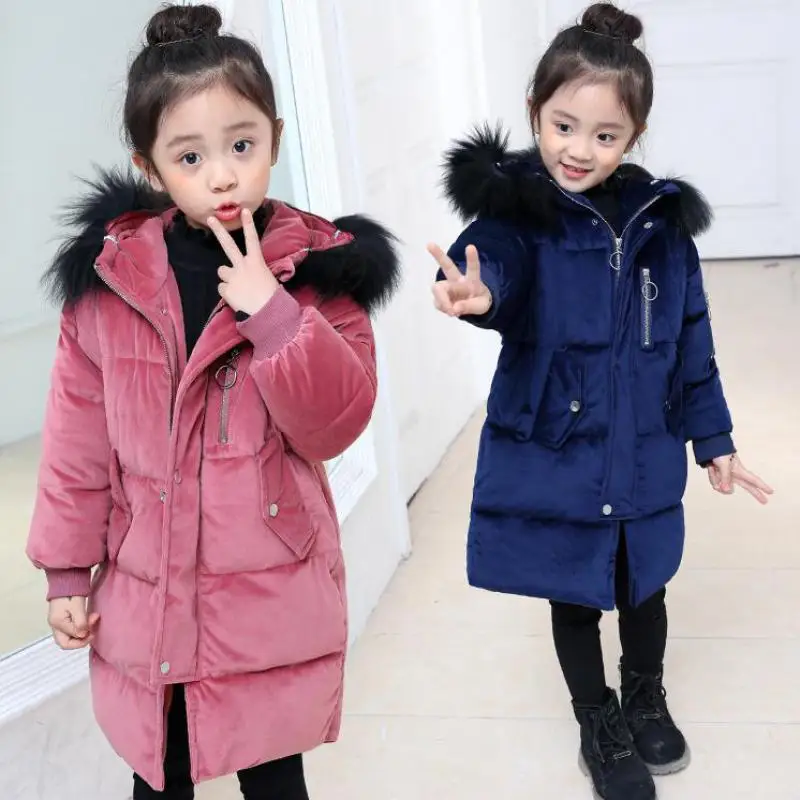 

Teenage Girls 2018 New Thick Coat Winter Wear Costume Children Casual Cotton Down Jackets Snowsuit Kurtka Zimowa Doudoune Fille
