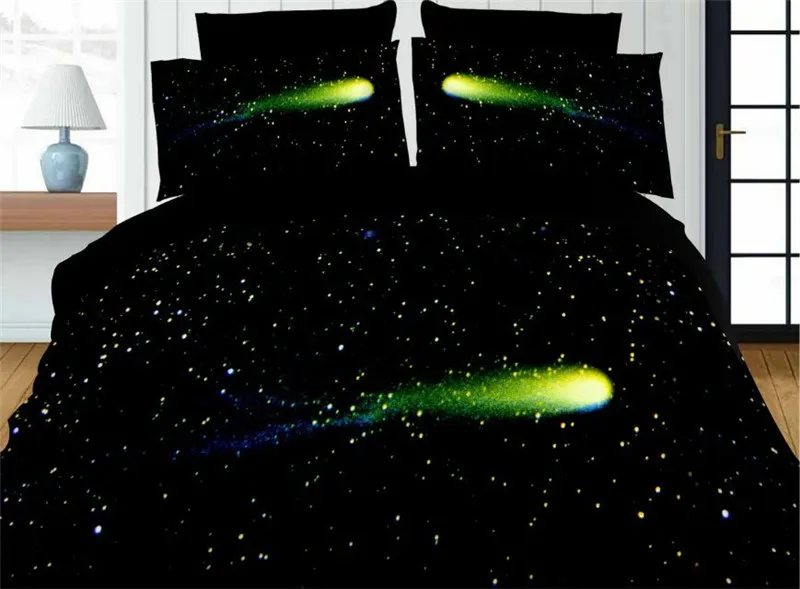 

Cheap 3D Bedding Set Starry sky Printed Bed Duvet Cover with Pillowcase Home Textiles Queen Sizes 4pcs
