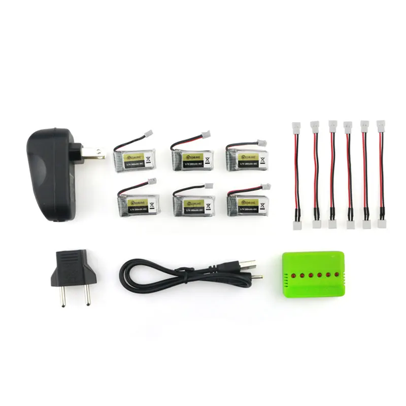 4 шт./5 шт./6 шт. Eachine E010 E010C E011 E013 мини Радиоуправляемый квадрокоптер 3,7 V 260MAH 45C Libo аккумуляторная батарея зарядное устройство набор комбо