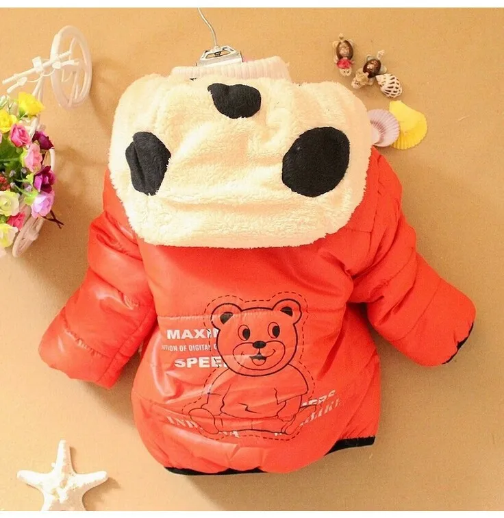 CNJiaYun/куртка для маленьких мальчиков; зимние теплые хлопковые детские пальто с рисунком панды; повседневная детская верхняя одежда с капюшоном; одежда для детей