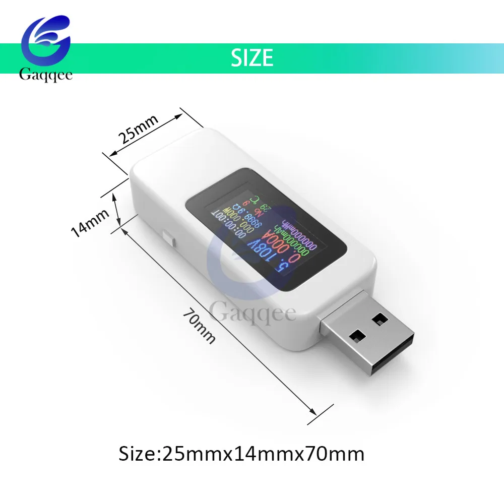 10 в 1 QC2.0 QC3.0 DC USB Тестер измеритель напряжения тока времени вольтметр цифровой