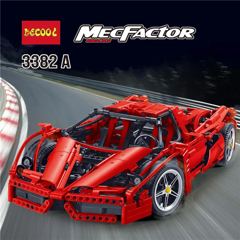 

IN STOCK DECOOL 3382 1367Pcs technic formula speed Champions racer car sets model building blocks city avion MOC F1 Enzoed 3333