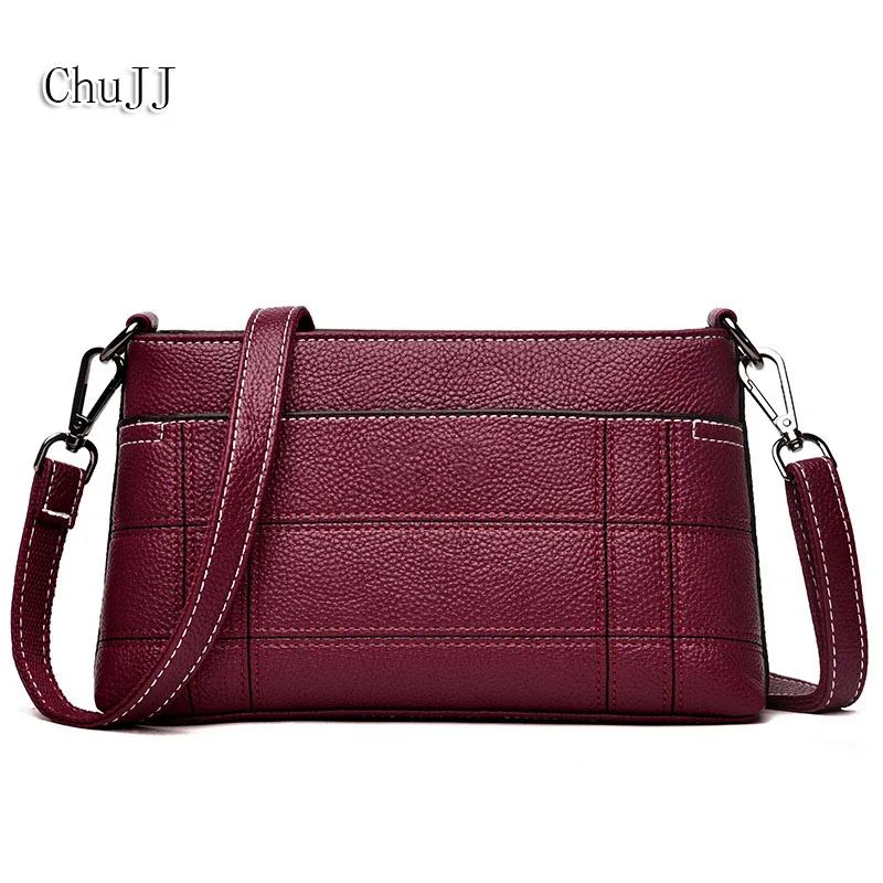 

High Quality Women's Genuine Leather Handbags Fashion Plaid Women Bags Shoulder CrossBody Bags Lady Messenger Bags