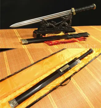 

32" DAMASCUS FOLDED STEEL HANDMADE FULL TANG BLADE CHINESE SWORD