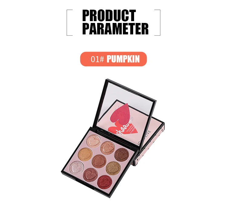 HOLD LIVE 9 Color Eyeshadow Palette Shimmer Matte Glitter Eye Shadow Palette Pigment Diamond Eyeshadow Glitter Nude Eyes Makeup (16)