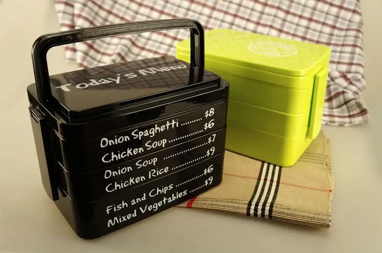 

4 Layers Large Capacity Portable Handle Lunch Box with Fork Spoon Microwave Plastic Bento Lunch Box Food Container 2570ml