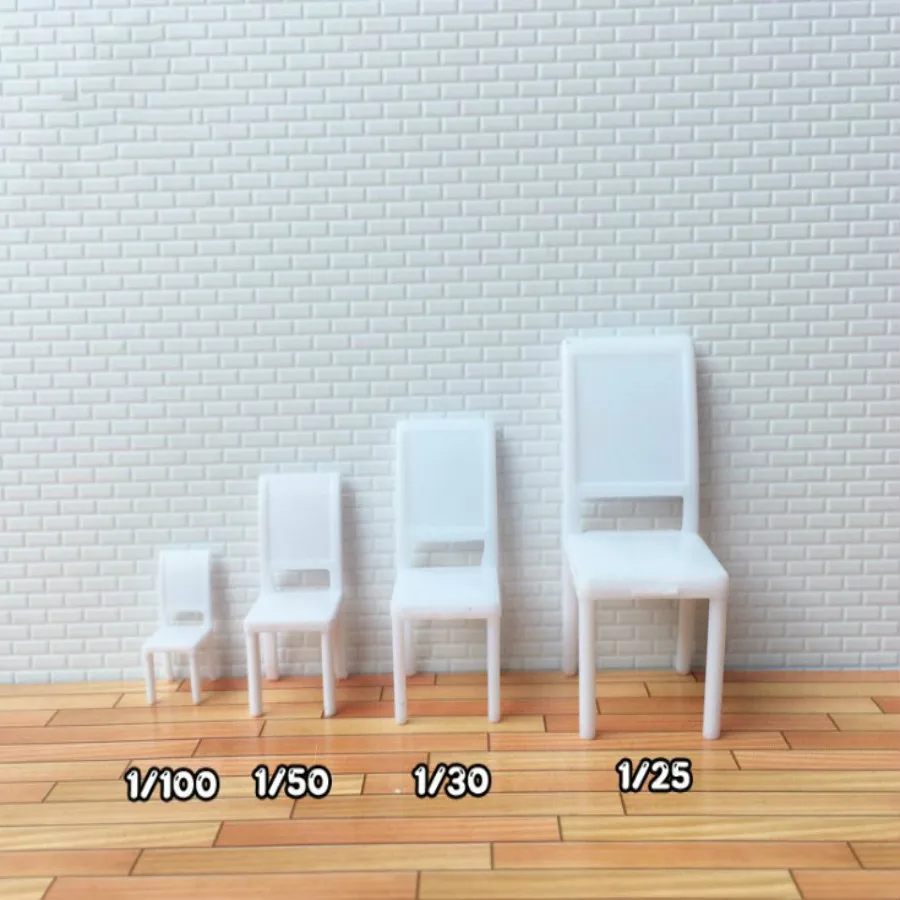 

10pcs/lot 1:25 1:30 1:50 1:100 G Scale Model Building dinning Chairs for Miniature Furniture Decoration