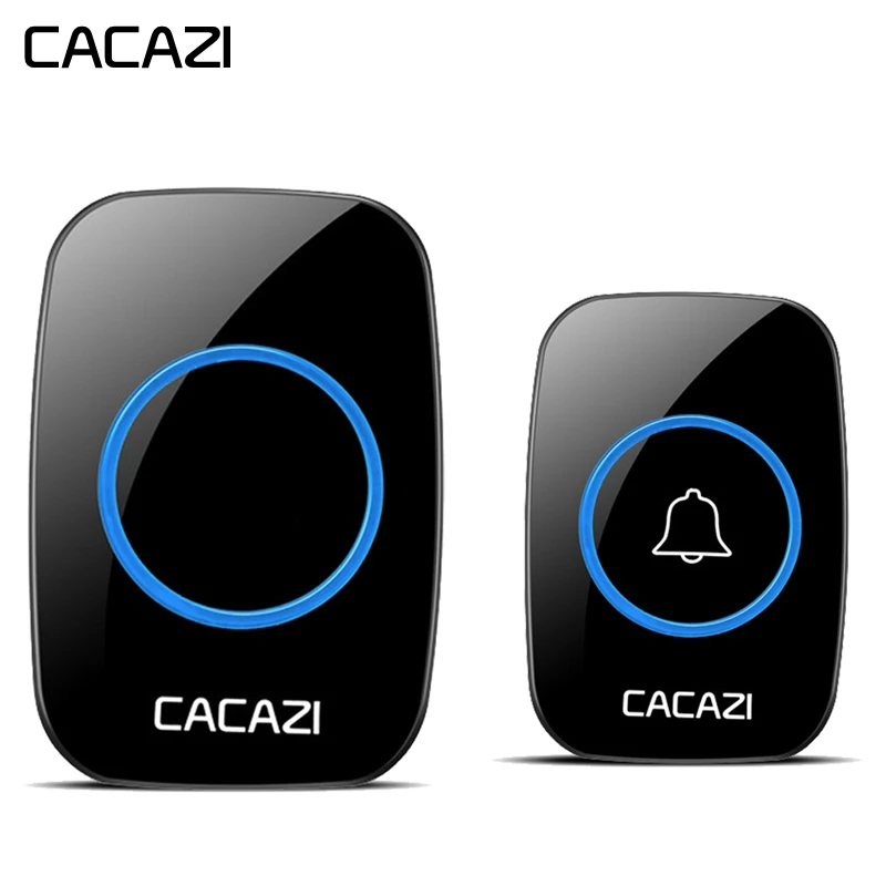 Cacazi Новые AC 100-240 В Водонепроницаемый Беспроводной Дверные звонки 38 кольца 3 объем дверной звонок 300 м удаленный цифровой дверной звонок EU/US/UK plug - изображение