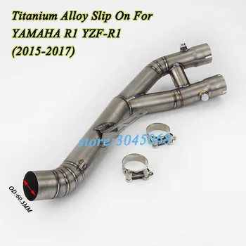 

Titanium Alloy Modified Slip On For Yamaha R1 Full System Exhaust Muffler Middle Link Pipe For YZF-R1 YZF R1 Without Exhaust