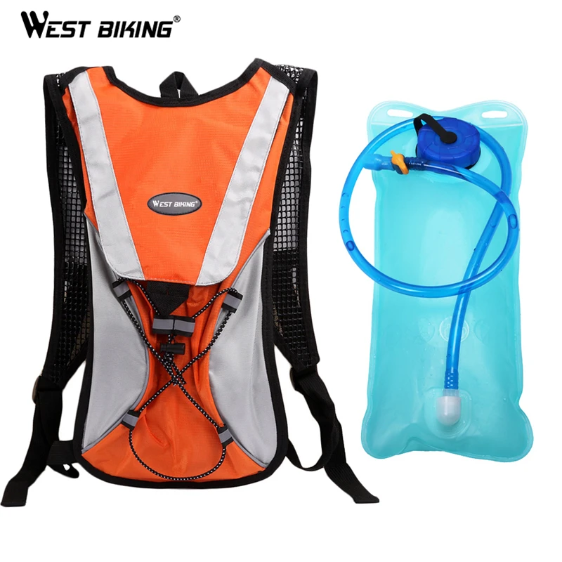 WEST BIKING 2.5 L Portable Water Bag Cycling Backpack Wide Mouth Hydration Water Bladder Bag Bike Sports Cycling Bicycle Bag