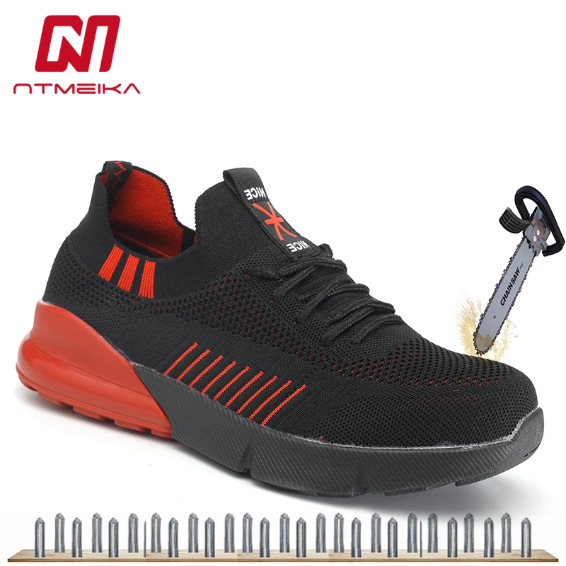 

Men Safety Shoes Steel Toe Lightweight Construction Protective Footwear 3D Shockproof Soles Fashion Work Shoes For Men MB-193