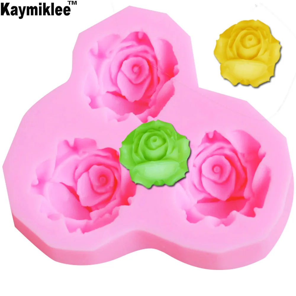 

M001 Rose Flower Silicone Mold For Fudge, Cake Decorating Chocolate Cookies Fimo Polymer Clay Resins Kitchen Baking Tools
