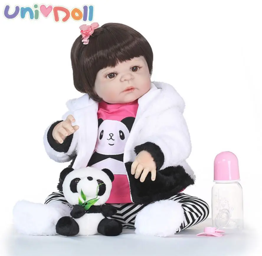 Unidoll baby reborn 22in vynil Реалистичная кукла reborn Реалистичная Девочка Малыш вечерние Дети Лето bebe reborn vinil силикон