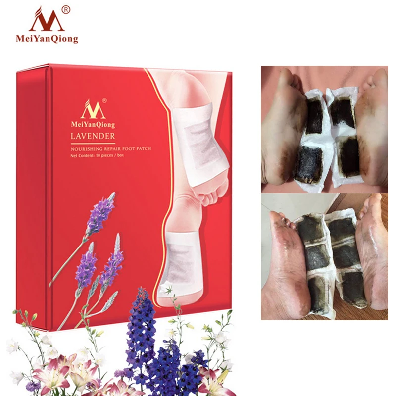 

MeiYanQiong 10pcs Foot Mask Nourishing Repair Foot Patch Lavender Detox Humidity Improve Sleep Quality Slimming Patch Foot Spa
