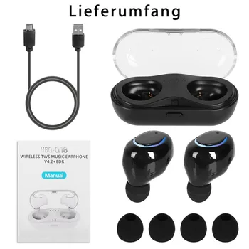 

Mini Bluetooth wireless headset + USB charging plug for sports music High-quality stereo Bluetooth wireless in-ear headset