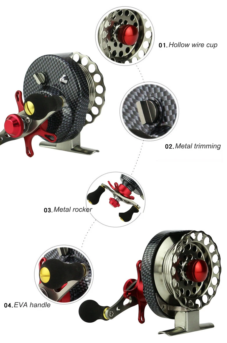 Carretel de Pesca Carretel de Pesca com Mosca Rodas de Pesca 4 + 1bb Jangada Roda Esquerda Direita 3.5: 1 Semi-metálico com Mosca Rafting Gelo Metal Balancim Fal - 5 de pesca com mosca rafting gelo metal