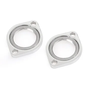 

Motorcycle Exhaust Flanges w/ Retaining Ring for Harley Big Twin EVO Sportster XL1200C XL1200C XL1200L XL1200N etc Chrome 2PCS