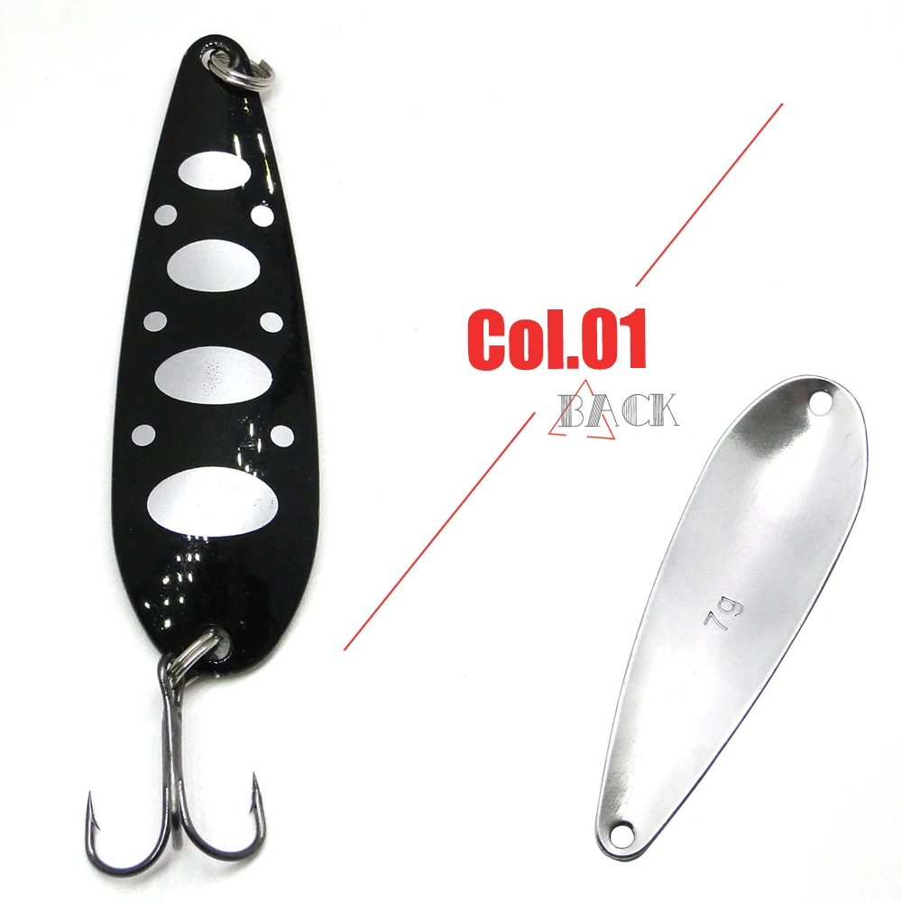 Jerry 1pc 7g trolling lake trout stream fishing spoon ultralight
