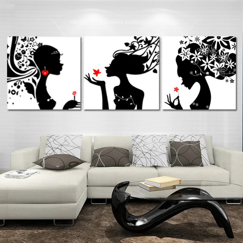 

Needlework,DIY DMC 11CT printed Cross stitch,Sets For Embroidery kitsImpression Girl triple white canvas Counted Cross-Stitching