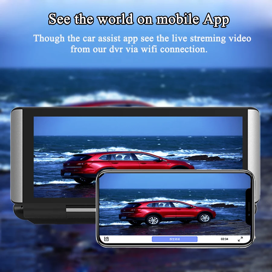 QUIDUX 3g 4G Видеорегистраторы для автомобилей Камера gps 6 86 &quotAndroid Dashcam регистратор ADAS