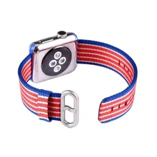 Nouvelle Arrivée Tissé Sangle En Nylon pour Apple Watch Bande avec Adaptateur Intégré
