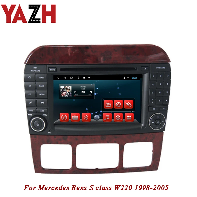 YAZH автомобильный dvd плеер с двумя цифровыми входами для Mercedes Benz S class W220 1998 2005