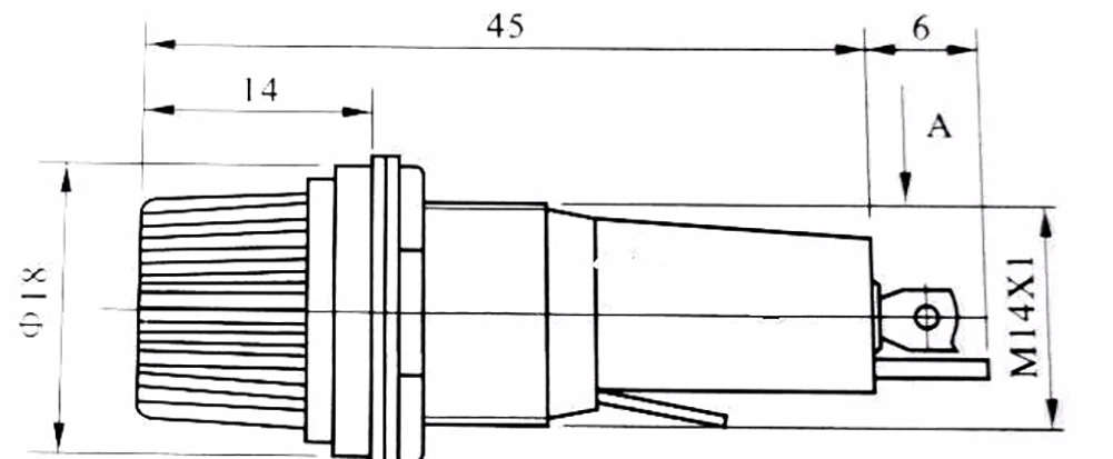 Винт крышка Держатель предохранителя Шасси Панель Крепление для 6x30 мм Стеклянная трубка предохранитель чехол 15A