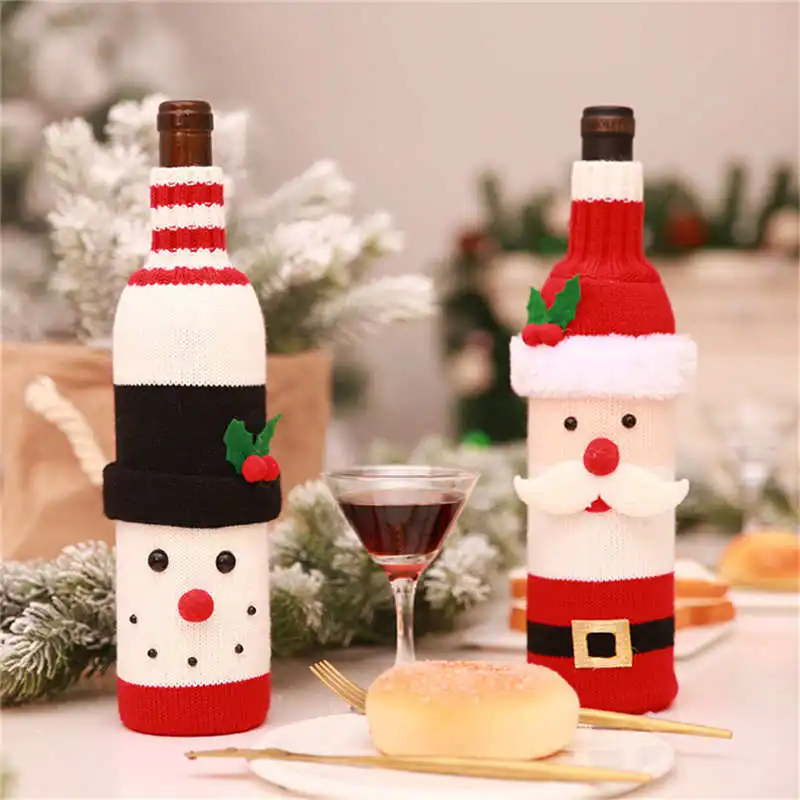 1pc Christmas Wine Bottle Snowman Santa Decoration Xmas Bottle Cap Xmas Decor perfect for Christmas decoration #2n19 (5)