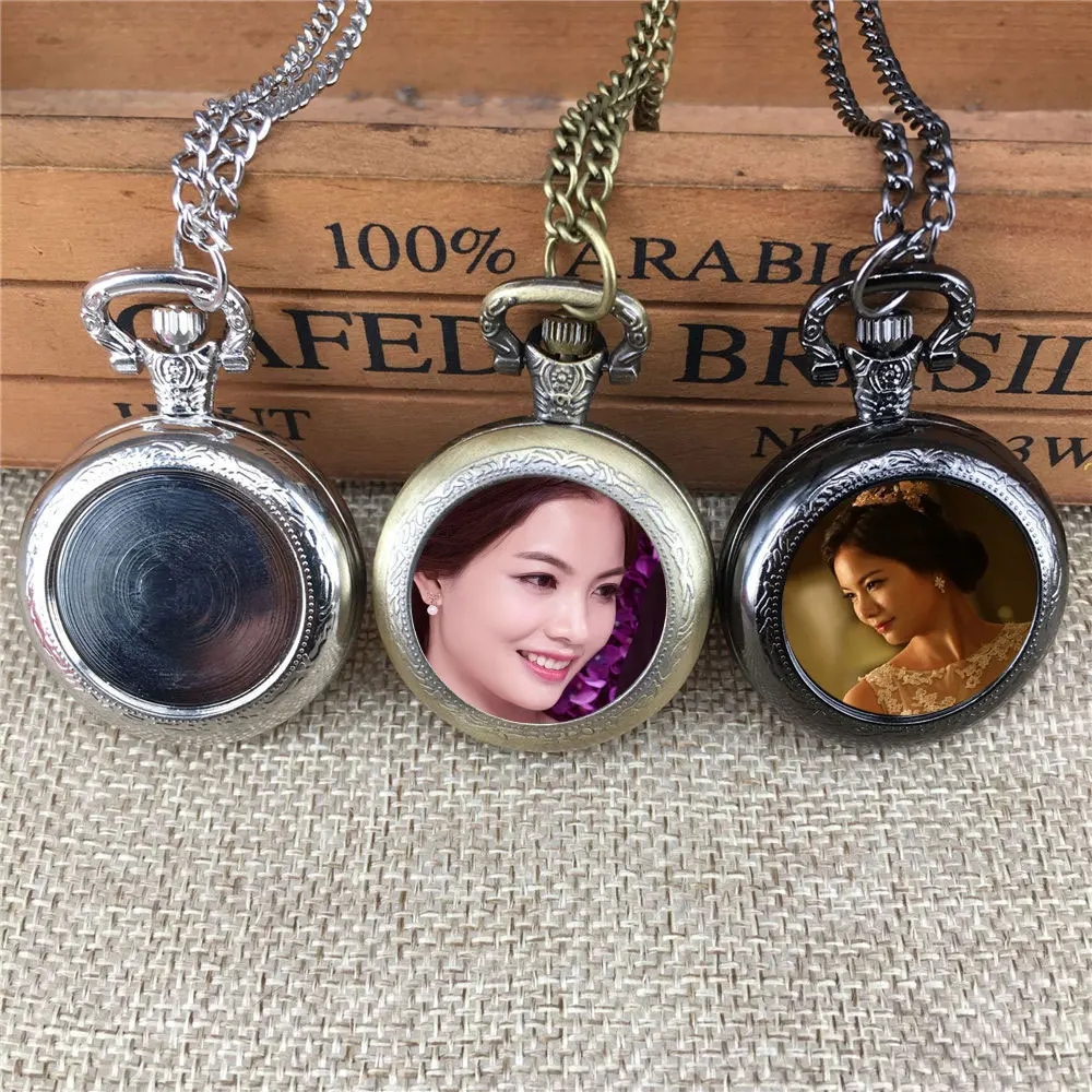 

sublimation locket necklaces pendants fashion retro vintage diy necklace pendant for thermal transfer printing 15pcs/lot
