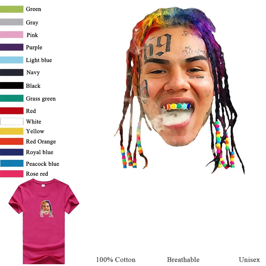 2019 6ix9ine T Shirt Fashion Multicolor Street Wear Top Plus Size T-Shirt Women/Men Casual Solid Tops Lady Fitness Tee Unisex 2019 6ix9ine T Shirt Fashion Multicolor Street Wear Top Plus Size T-Shirt Women/Men Casual Solid Tops Lady Fitness Tee Unisex