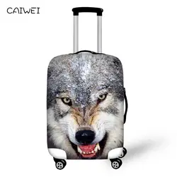 Прохладный животных чемодан защитная против царапин багаж крышки волк узор водонепроницаемый защитный чехол для чемодана для 18-30 дюймов