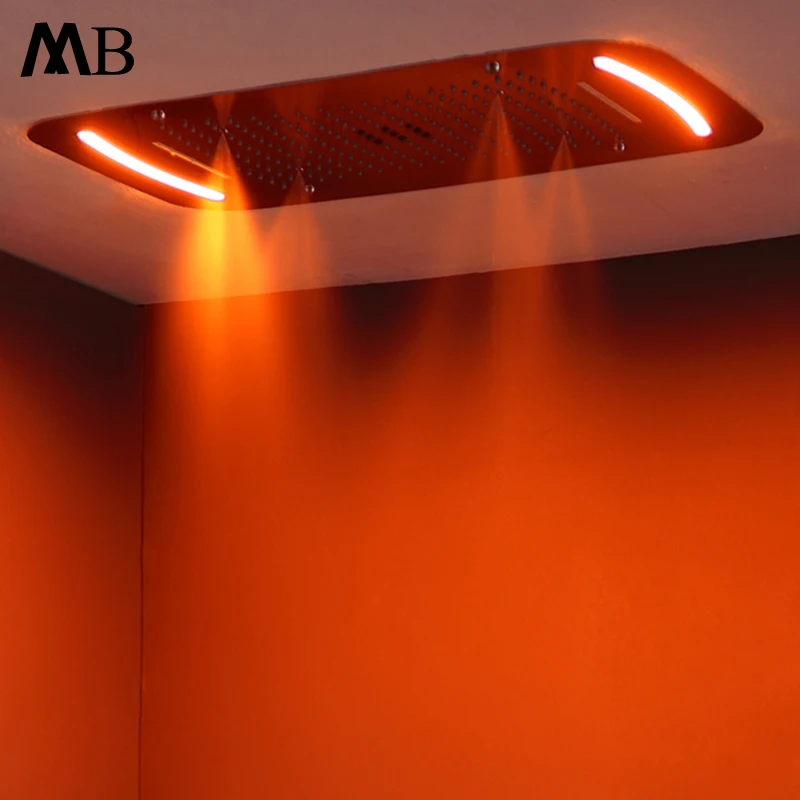 Embedded Ceiling Mounted Large Bathroom Shower Head Touch Screen