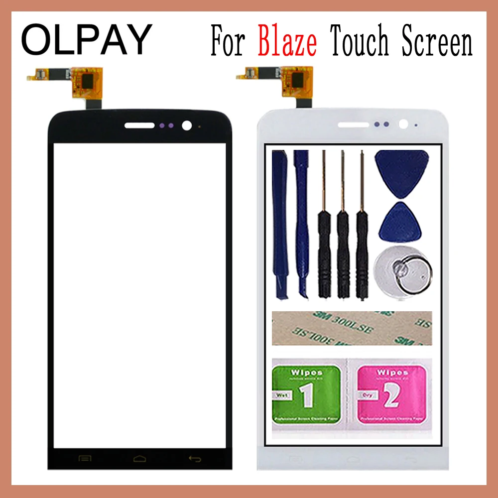 

OLPAY 5.5'' For Explay Blaze Touch Screen Touch Digitizer Panel Glass Tools Free Adhesive And Wipes