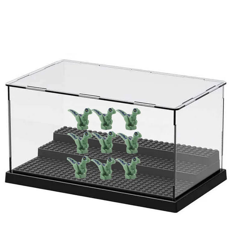 

Compatible With Legoing 79150 Dinosaur Figures Deluxe Acrylic Collectible Building Blocks Display Mini Box Display Case Bricks