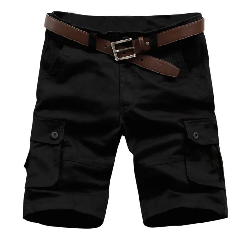 High quality 2019 Summer Cotton Cargo Knee Length loose overalls Multi-pocket bermuda masculina erkek short homme plus Size High quality 2019 Summer Cotton Cargo Knee Length loose overalls Multi-pocket bermuda masculina erkek short homme plus Size