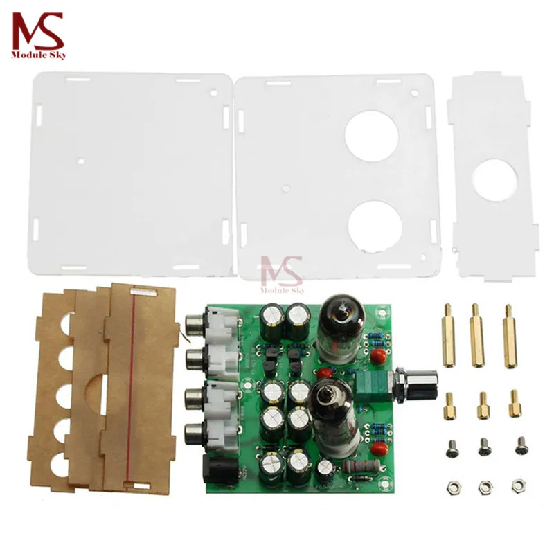 

Acrylic Case 6J1 Valve Preamp Tube PreAmplifier Board Headphone Amplifier Buffer