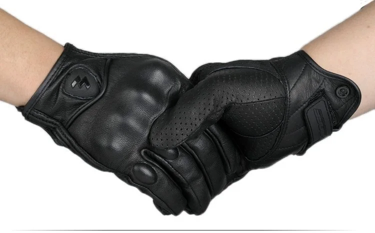 Мотоциклетные Перчатки, для спорта на открытом воздухе, полный палец, для езды на мотоцикле, защитная броня, черные короткие кожаные перчатки, для спортзала для мужчин и женщин