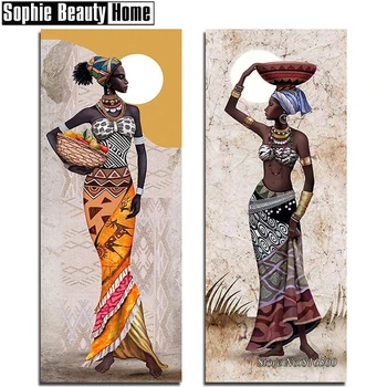 

Needlework Diy 5D Diamond Painting African Woman Full Diamond Mosaic Patterns Diamond Embroidery Rhinestones Home Decor 187044